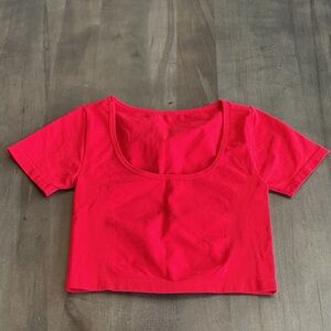 Fabletics Red Women's Spandex Crop Top